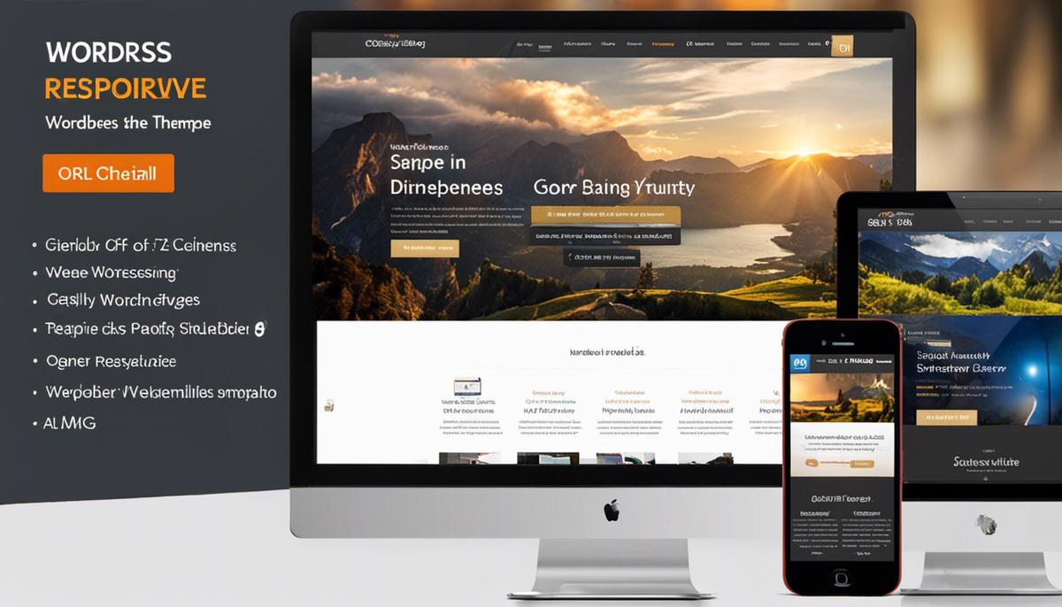 Image description: A variety of responsive WordPress themes displayed on different devices.