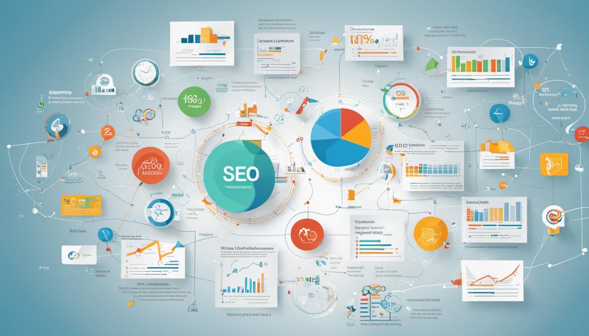 A visualization of various SEO metrics, showing their interconnectedness and importance to a successful SEO strategy.